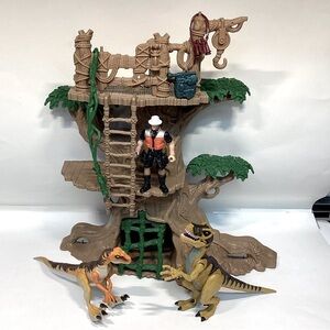 2006 Chap Mei Dino valley T-Rex Dinosaur Adventure Playset Treehouse HTF